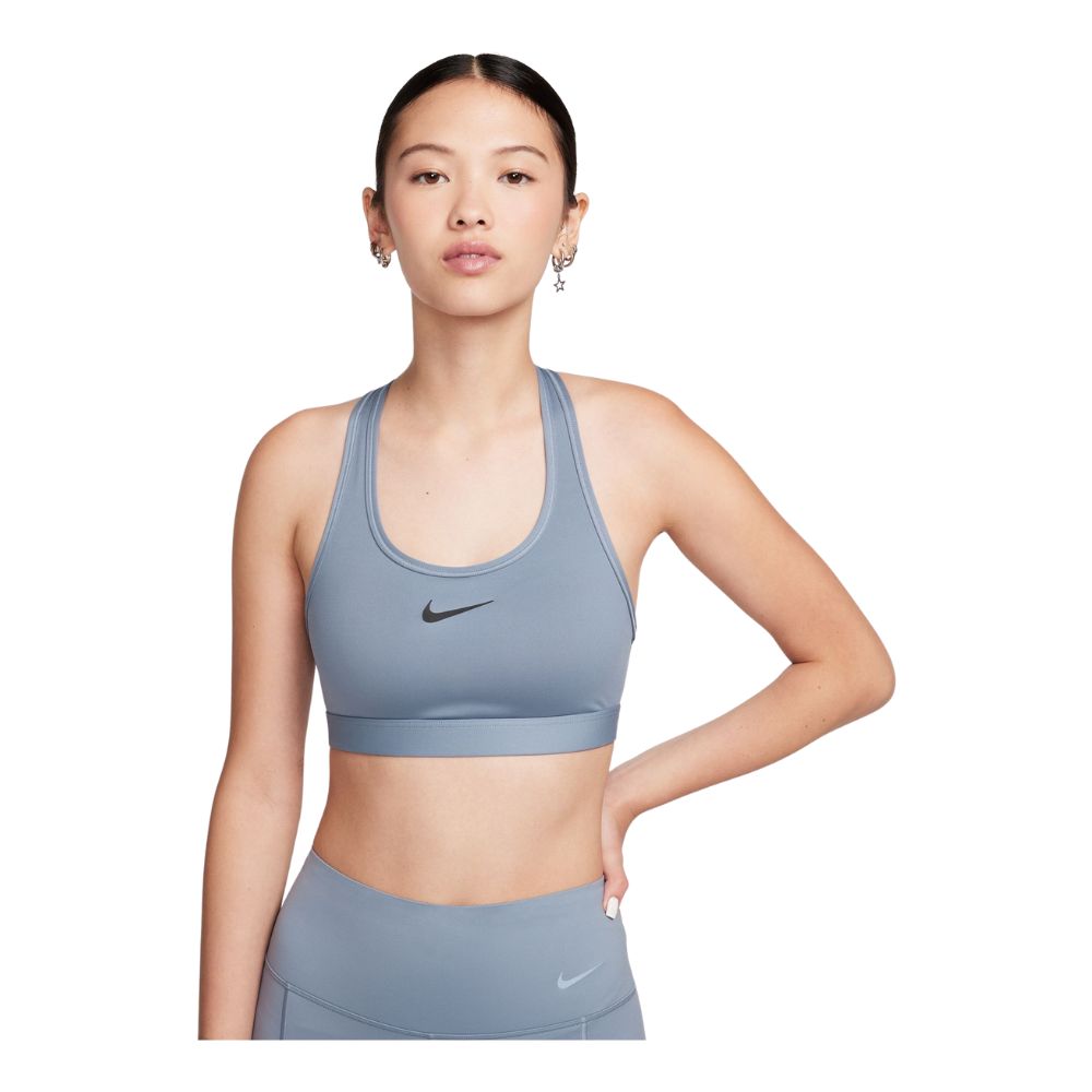 Nike Womens Swoosh Medium-Support Padded Sports Bra Black/White S :  : Clothing, Shoes & Accessories