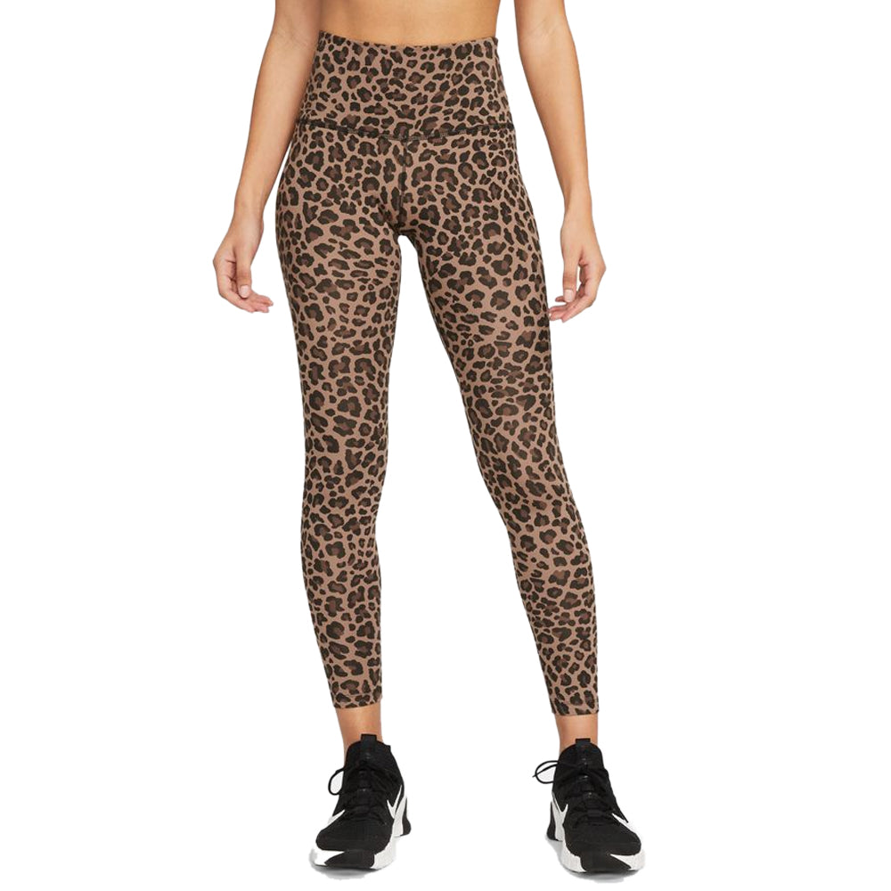 NEW Nike Women's One Tight Cropped 7/8 Leggings - Mini Leopard