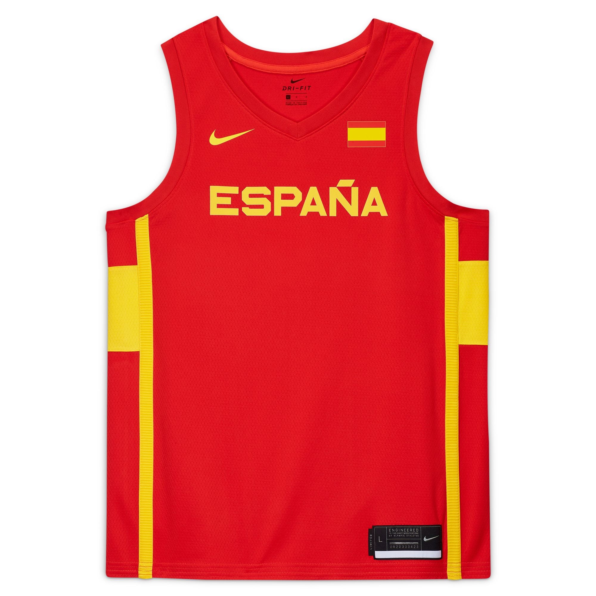 Spain Nike (Road) Limited Men's Nike Basketball Jersey Red Yellow - Toby's  Sports