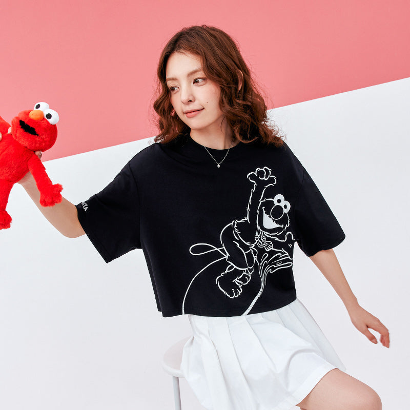 ANTA Women's IP Sesame Street Lifestyle SS Tee Shirt