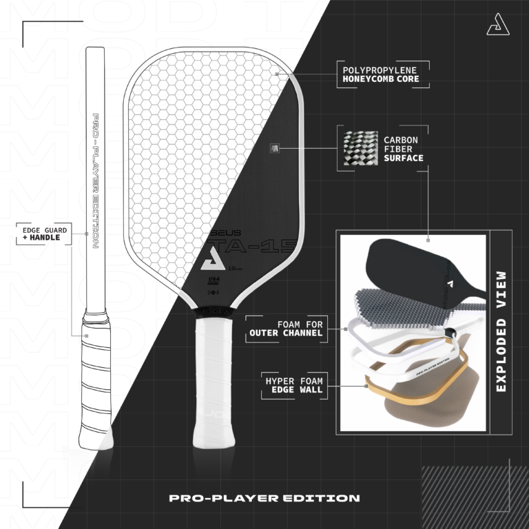 JOOLA Perseus 16mm MOD TA-15 Pro Player Edition Pickleball Paddle