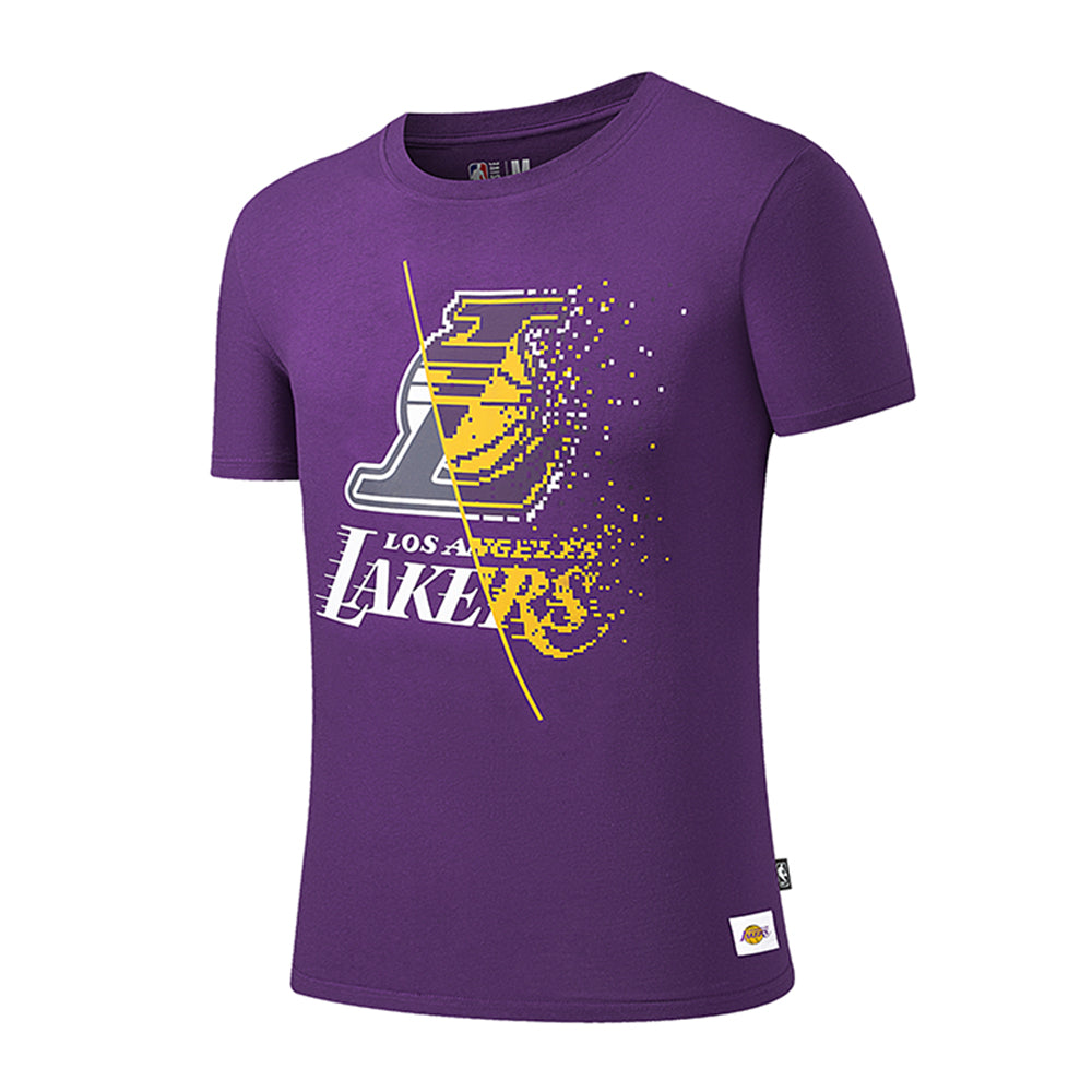 FexPro Men's Short Sleeve T-Shirt Pixel Art Lakers