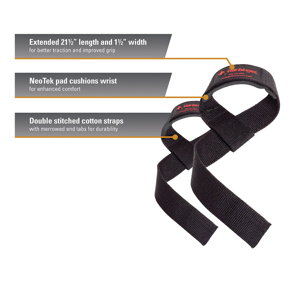 Harbinger Padded Cotton Lifting Straps