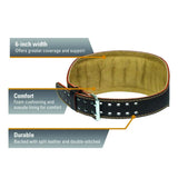 Harbinger 6" Padded Leather Weightlifting Belt