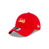 New Era Kansas City Chiefs NFL Games Washed Script Red 9TWENTY Adjustable Cap