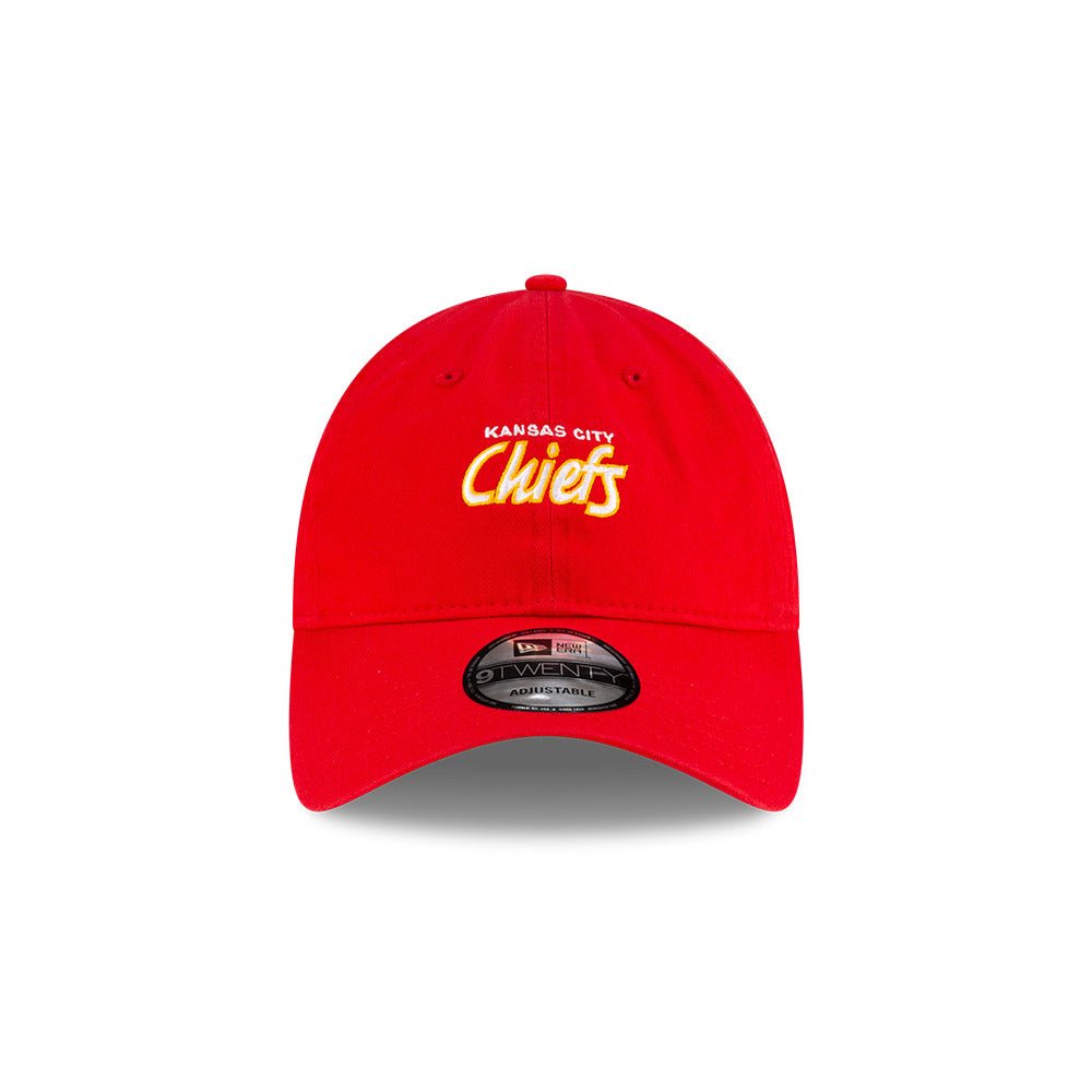 New Era Kansas City Chiefs NFL Games Washed Script Red 9TWENTY Adjustable Cap