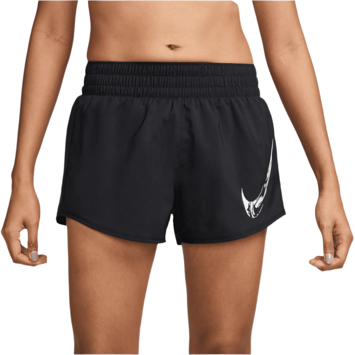 Nike One Women's Dri-FIT Mid-Rise Brief-Lined Graphic Shorts