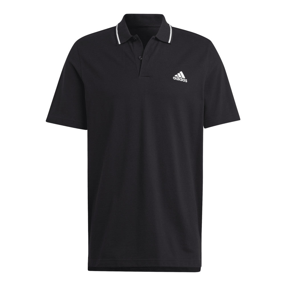 adidas Men's Essentials Piqué Embroidered Small Logo 3-Stripes Polo Shirt