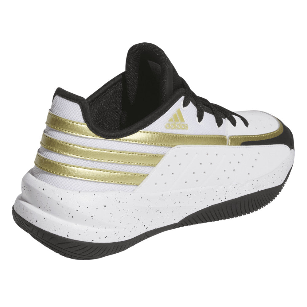 Adidas basketball shoes white and clearance gold