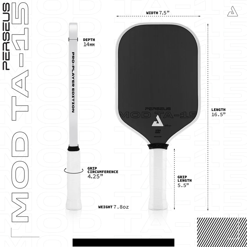 JOOLA Perseus 14mm MOD TA-15 Pro Player Edition Pickleball Paddle