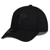 FexPro Men's NBA 3D All Black Embroidery Curved Cap - Bulls