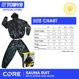 Core Unisex Sauna Suit with Zipper and Hood