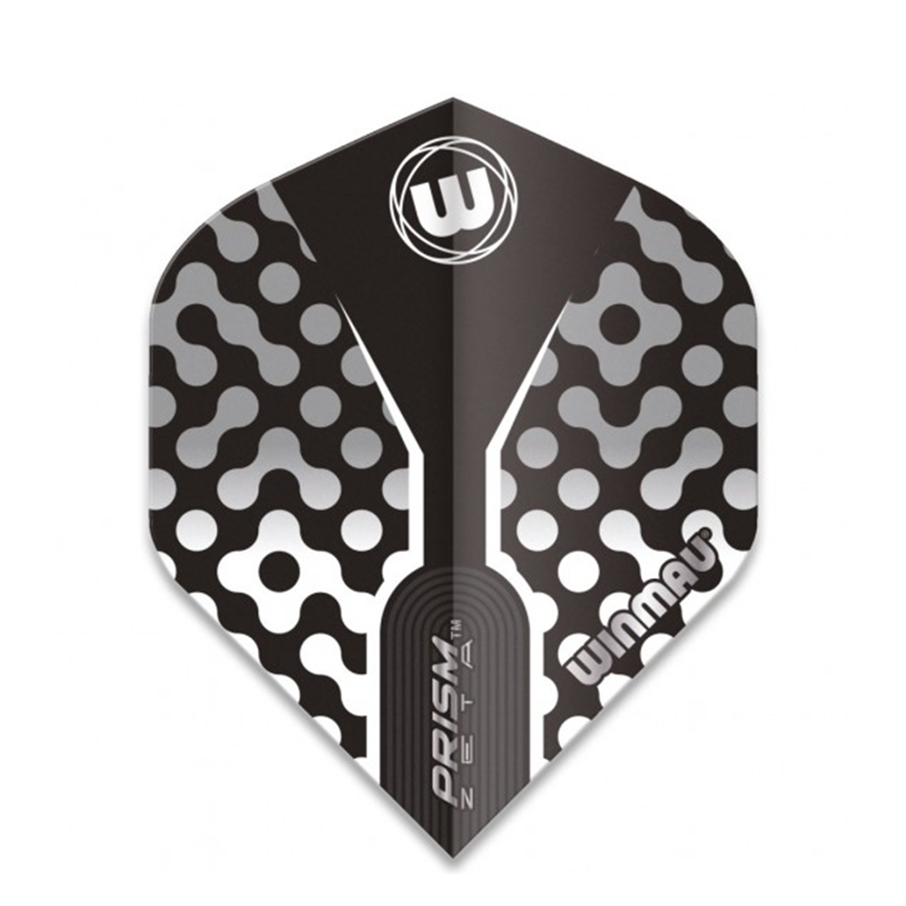 Winmau Prism Zeta Standard Black, White and Grey Darts Flights