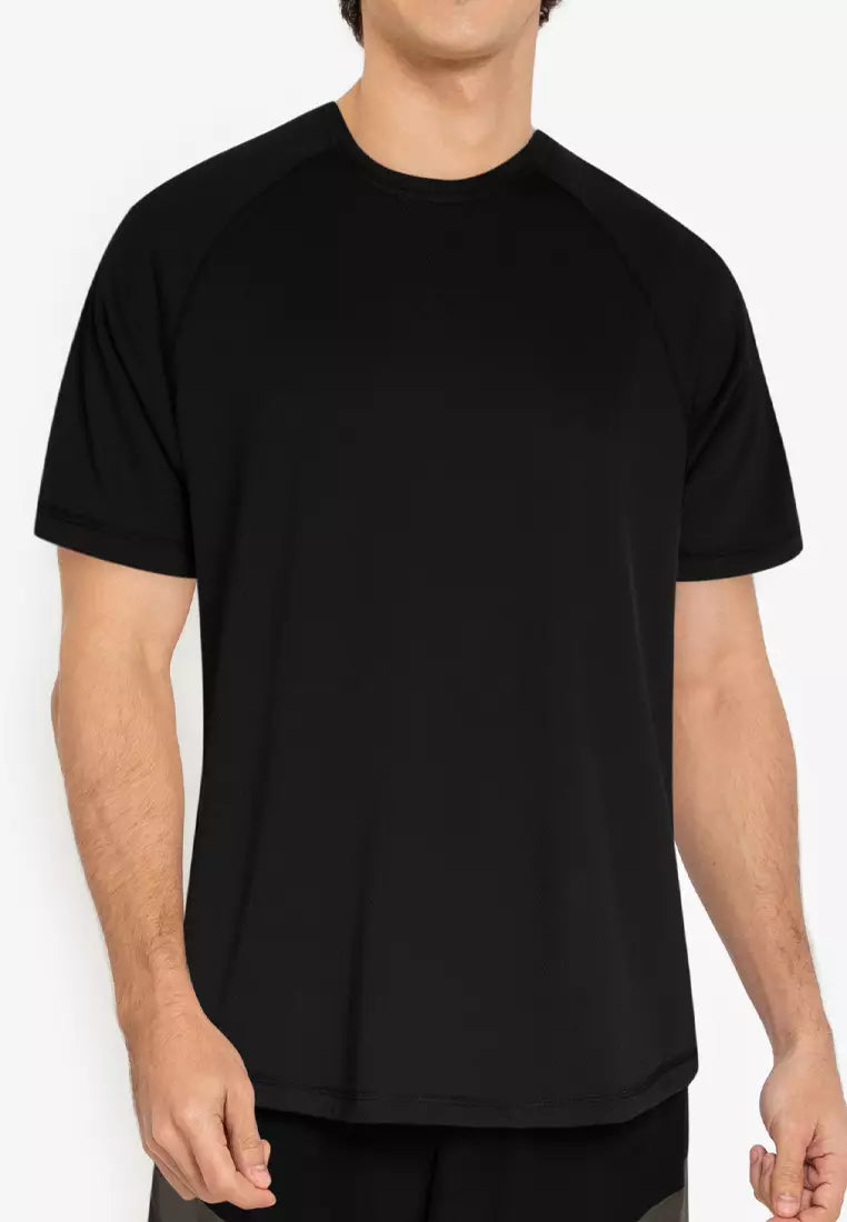 Equipe Men's Classic Black Round Neck Tee