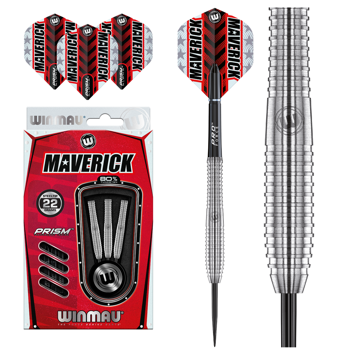 Winmau Maverick 80% Tungsten Alloy Steeltip Darts