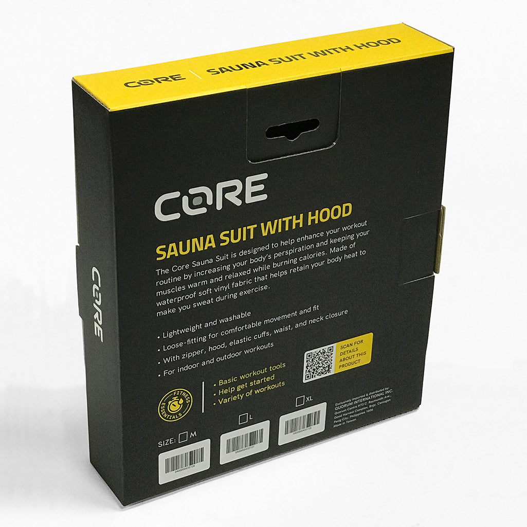 Core Unisex Sauna Suit with Zipper and Hood