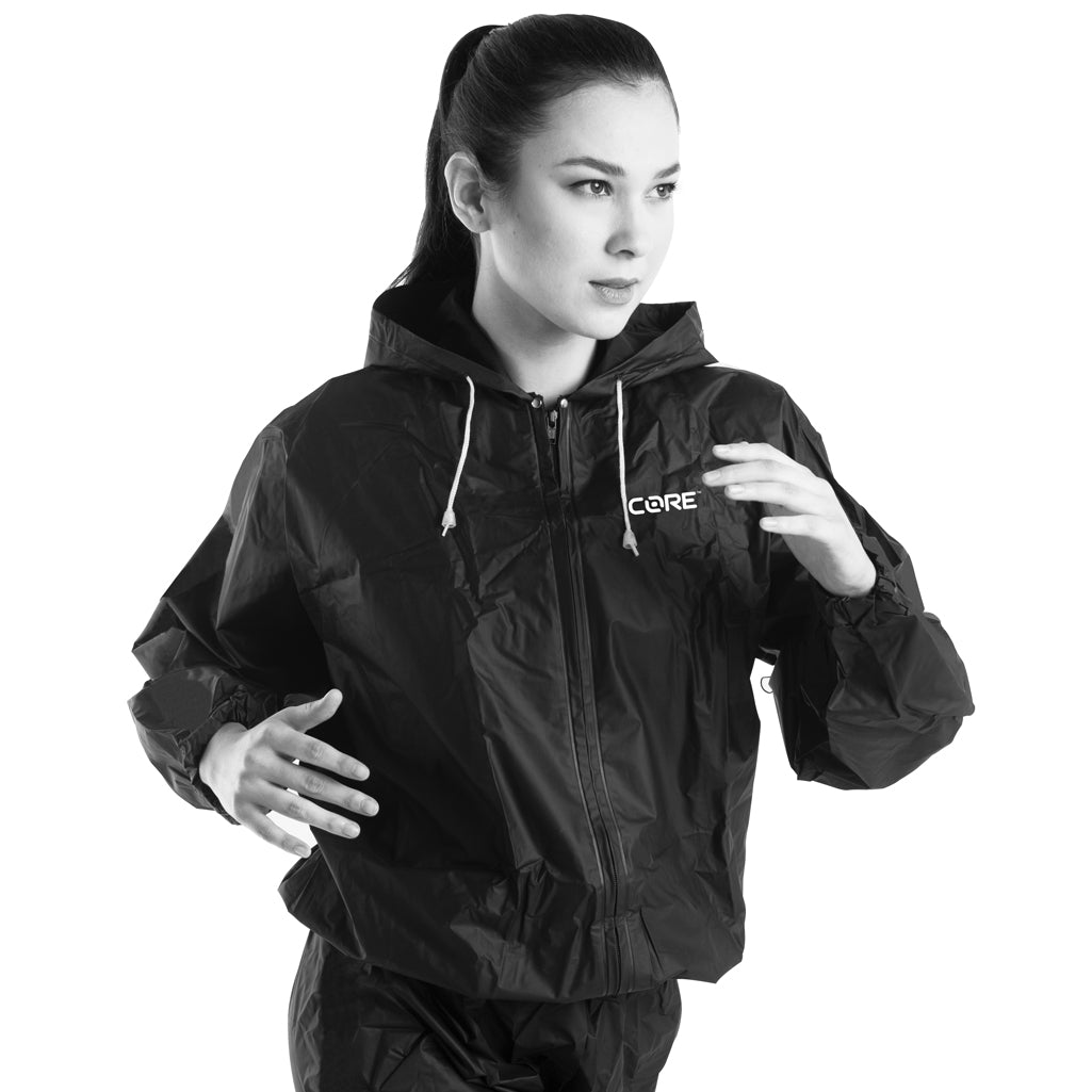 Core Unisex Sauna Suit with Zipper and Hood