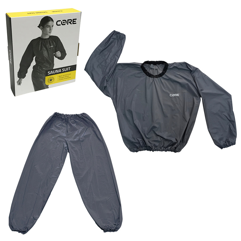 Core Sauna Suit with Zipper and Hood Black - Toby's Sports
