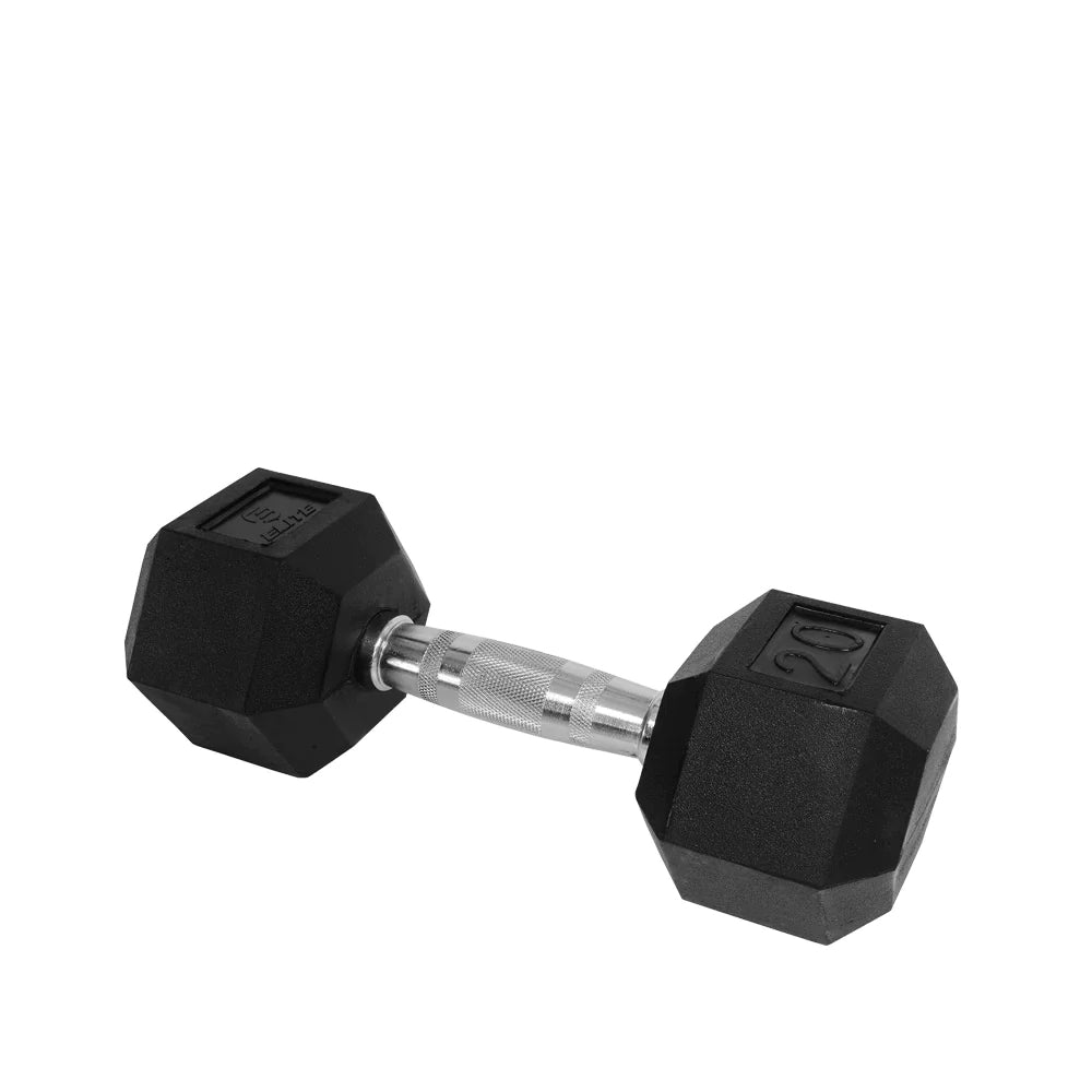 Elite Rubber Hex Dumbbell