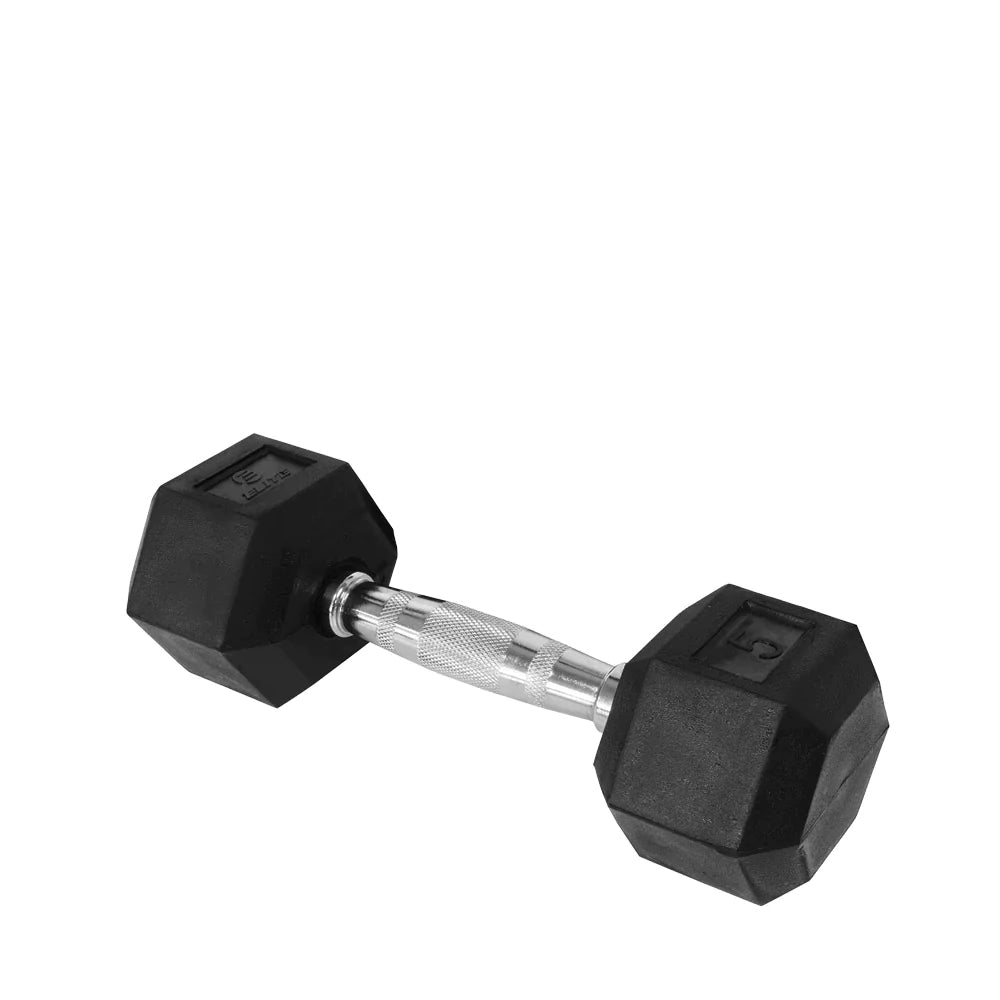 Elite Rubber Hex Dumbbell