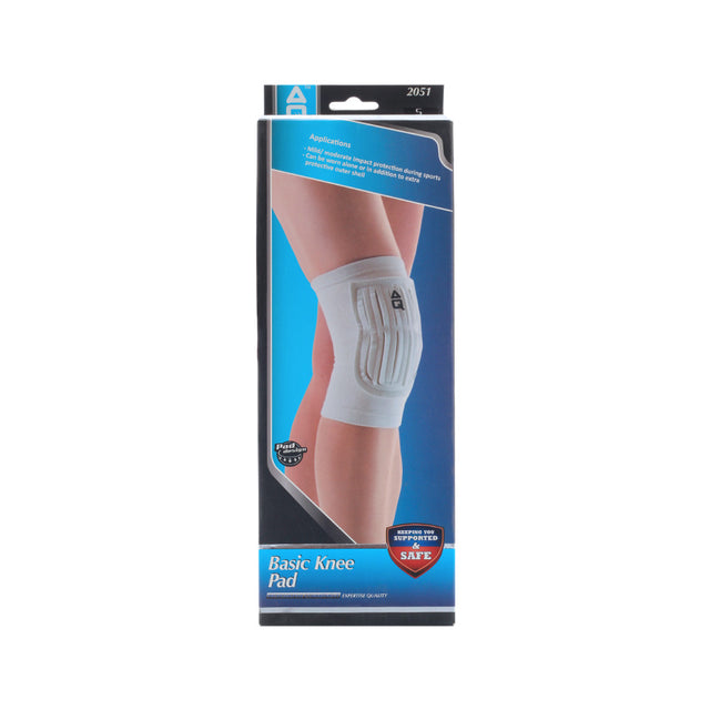 AQ Basic Knee Pad 2051 White | Toby's Sports