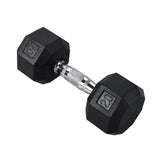 Toby's Sports Rubber Hex Dumbbell 20 lbs