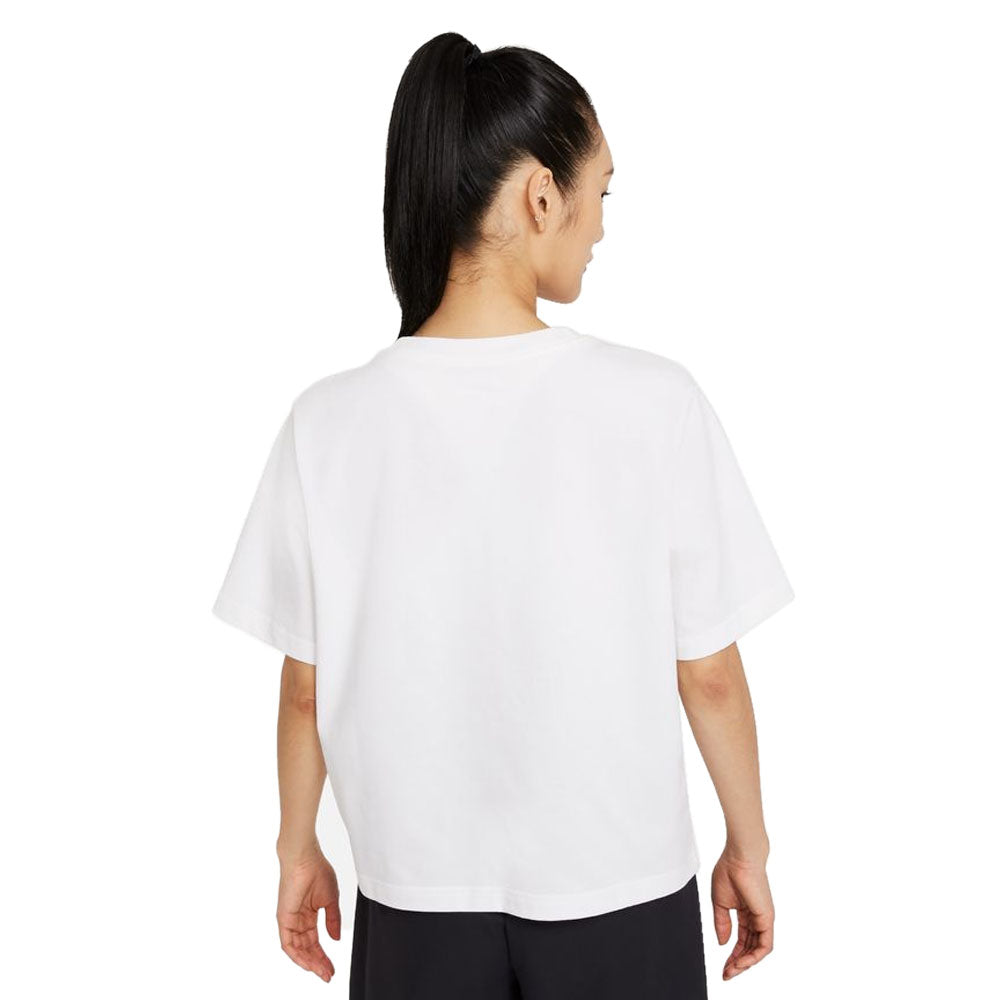 Nike Sportswear Womens Essential T-Shirt (Large, Medium Olive/White)