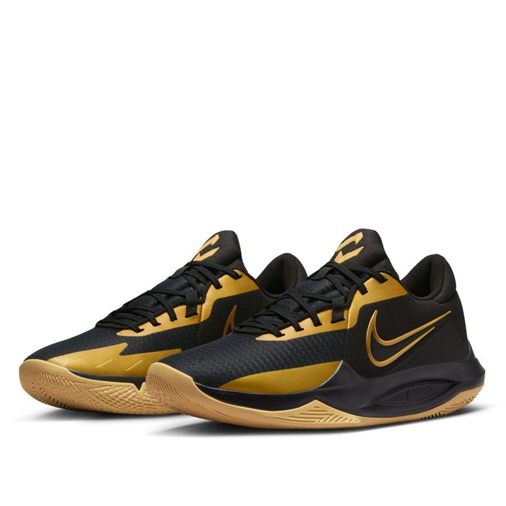 Nike basketball shoes black and yellow sale