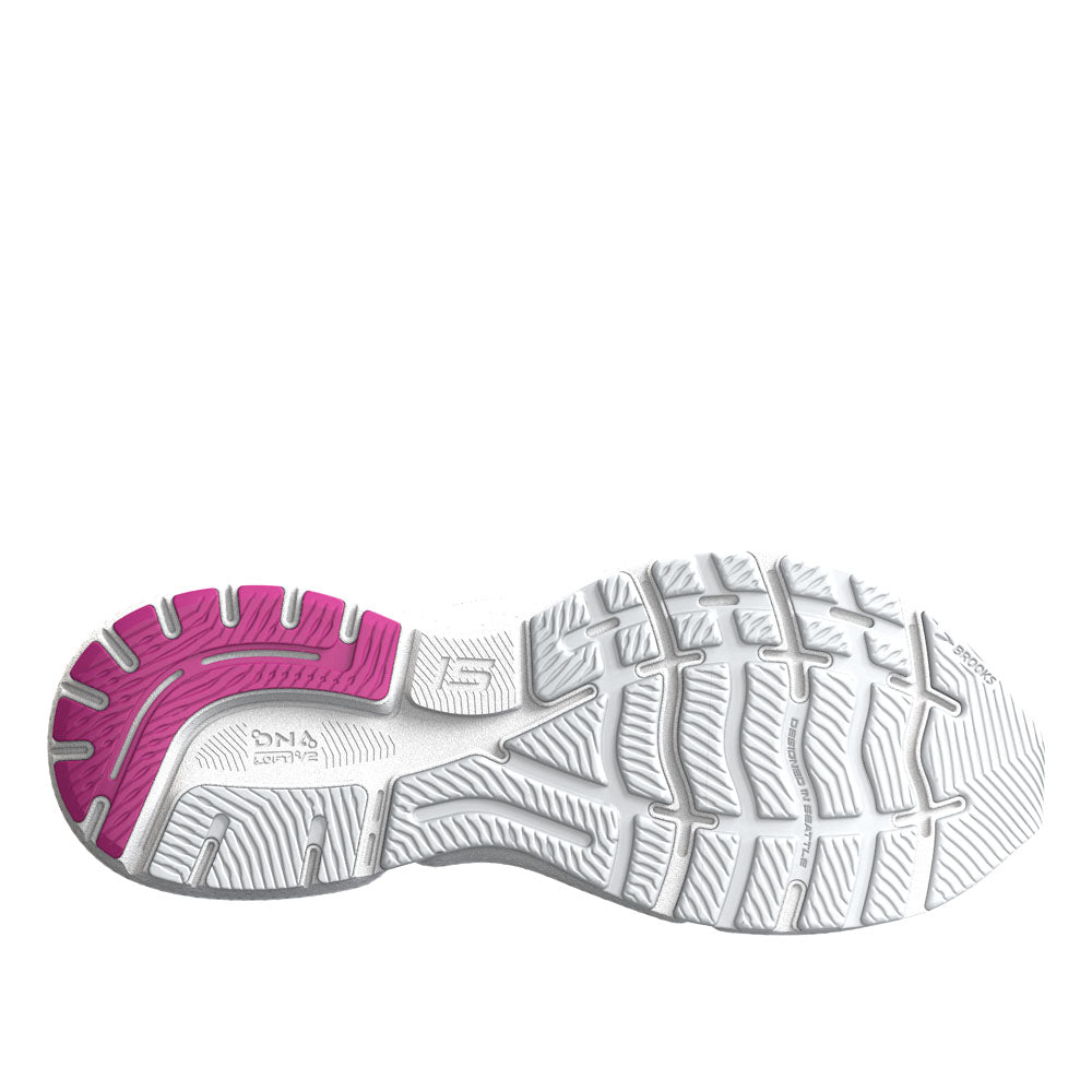 Brooks Women's Ghost 15 White Oyster Violet - Toby's Sports