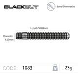 Winmau Blackout 90% Tungsten 23 grams Steeltip Darts